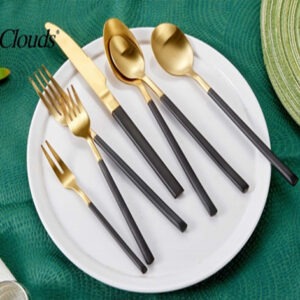 YinDiao-Y370 Brushed Black & Gold Stainless Steel