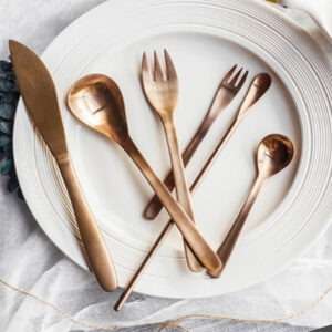 Yindiao  - Japanese Style Y988 (Brushed Gold Cutlery)